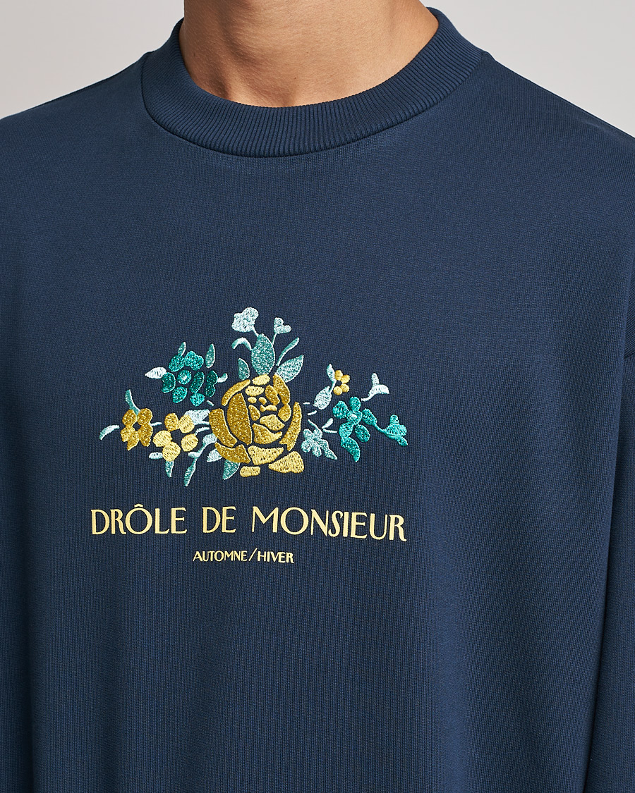 Herren | Pullover | Drôle de Monsieur | Fleur Sweatshirt Navy