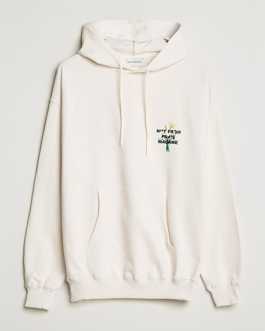 Herren | Pullover | Drôle de Monsieur | Fleur Slogan Hoodie Off White