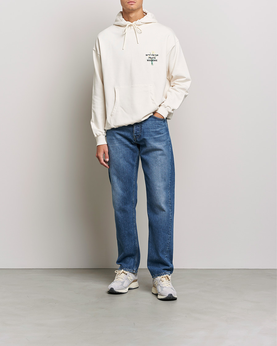 Herren | Pullover | Drôle de Monsieur | Fleur Slogan Hoodie Off White