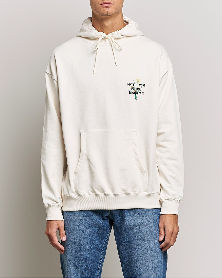 Herren | Pullover | Drôle de Monsieur | Fleur Slogan Hoodie Off White