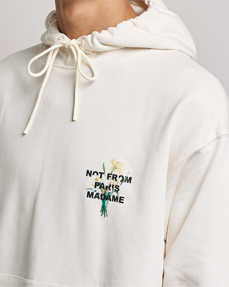 Herren | Pullover | Drôle de Monsieur | Fleur Slogan Hoodie Off White