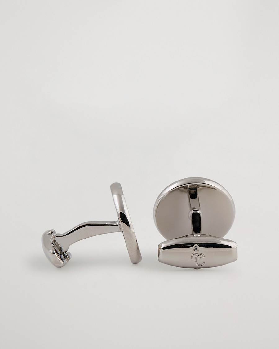 Herren | Manschettenknöpfe | Amanda Christensen | Cufflink & Shirt Studs Set White/Silver