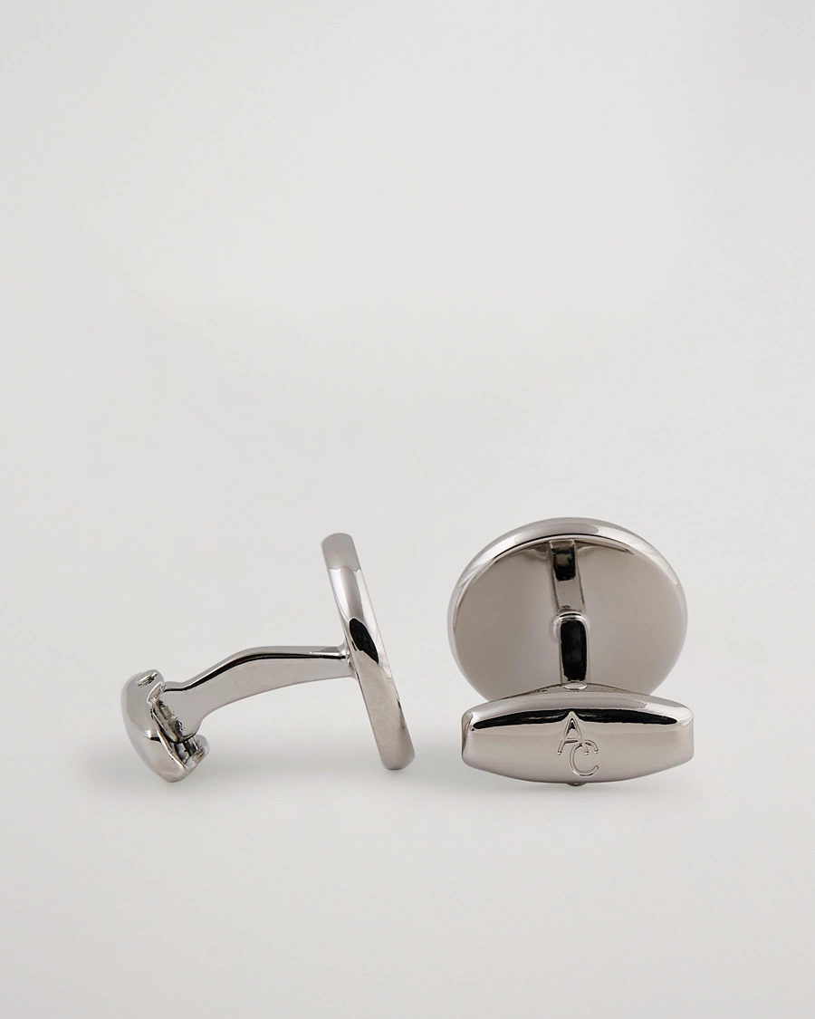 Herren | Manschettenknöpfe | Amanda Christensen | Cufflink & Shirt Studs Set White/Silver