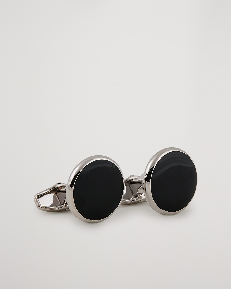 Herren | Manschettenknöpfe | Amanda Christensen | Cufflink & Shirt Studs Set Black/Silver
