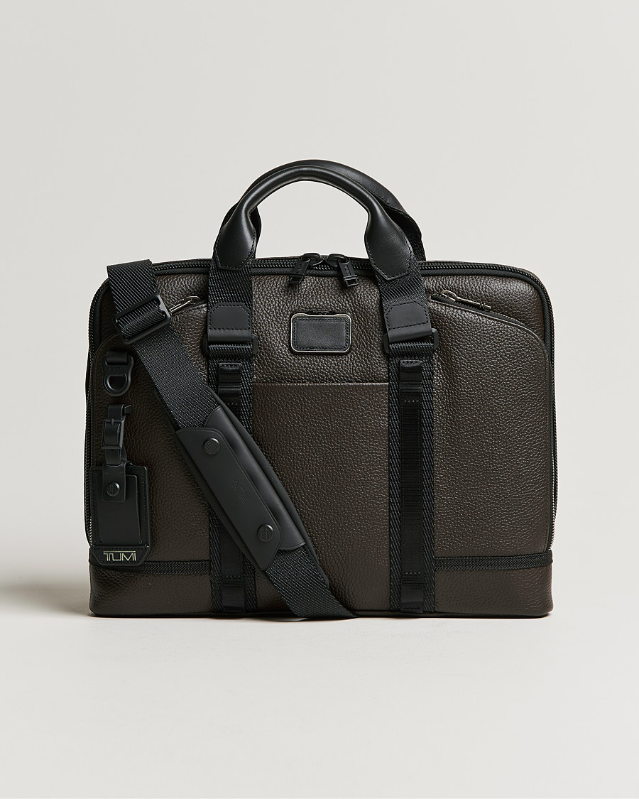 Herren | Taschen | TUMI | Alpha Bravo Acadamy Leather Brief Dark Brown