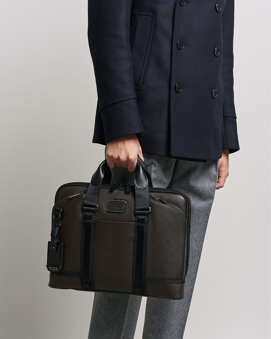 Herren | Taschen | TUMI | Alpha Bravo Acadamy Leather Brief Dark Brown