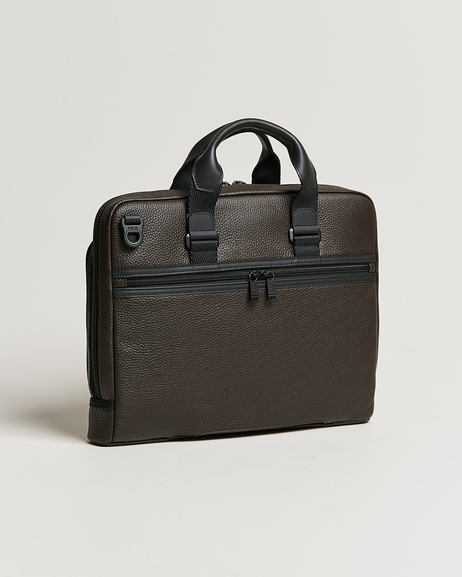 Herren | Taschen | TUMI | Alpha Bravo Acadamy Leather Brief Dark Brown