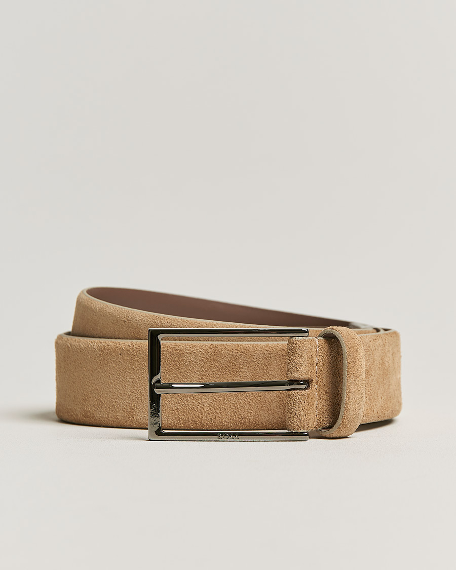 Herren | | BOSS BLACK | Calindo Suede Belt Medium Brown