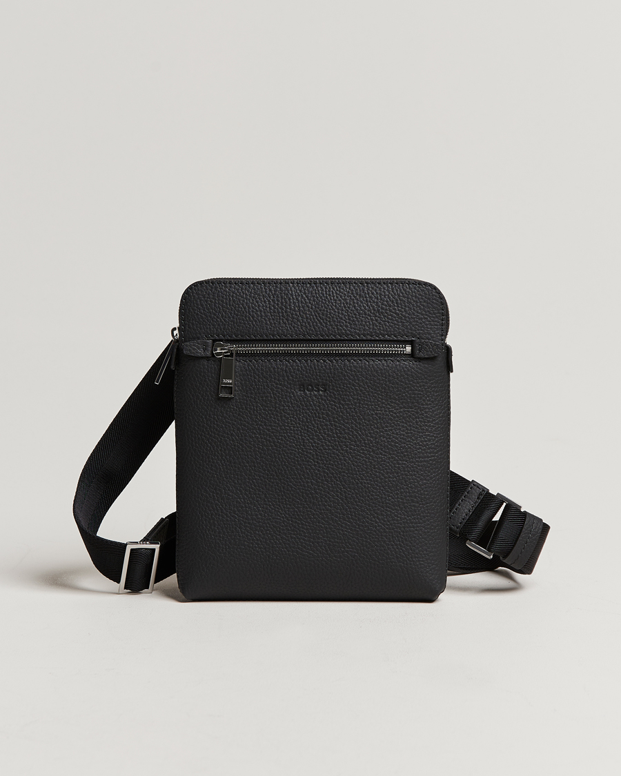 Herren | Taschen | BOSS BLACK | Crosstown Leather Bag Black