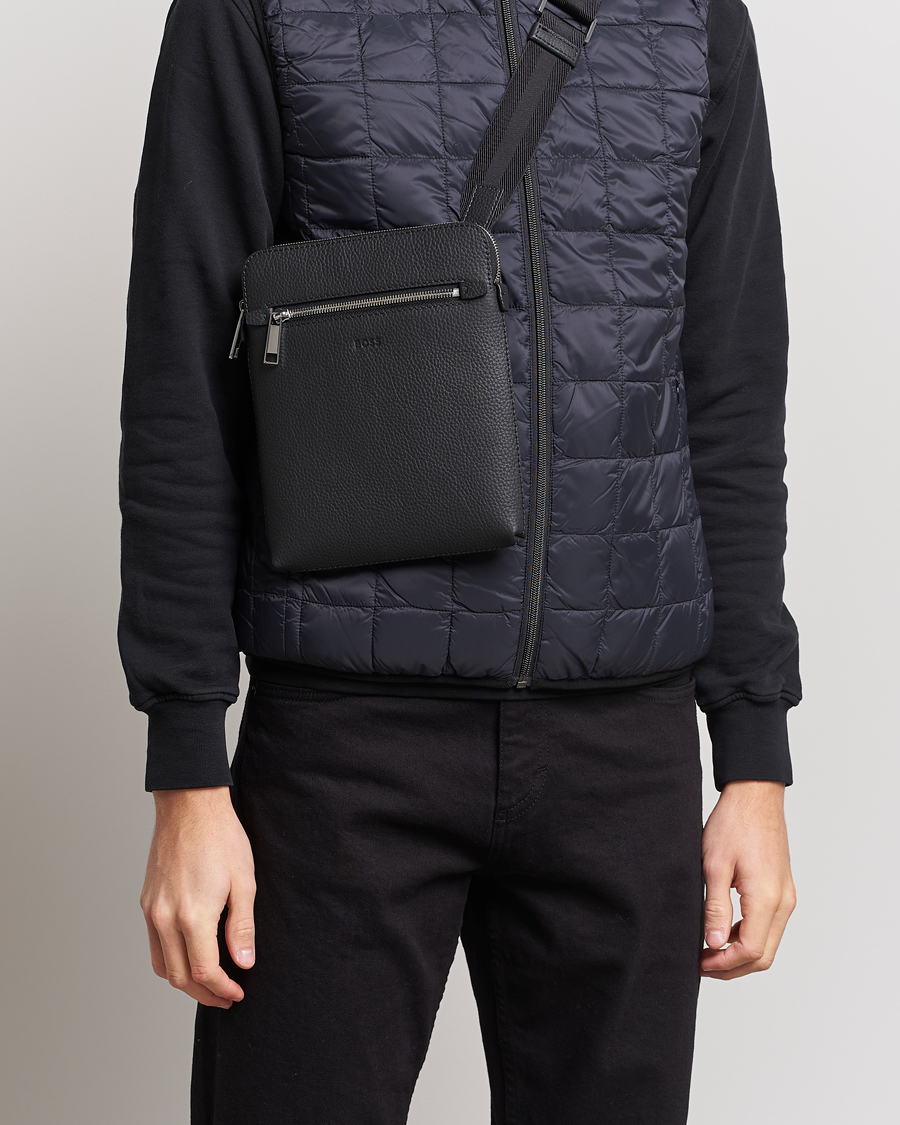 Herren | Taschen | BOSS BLACK | Crosstown Leather Bag Black