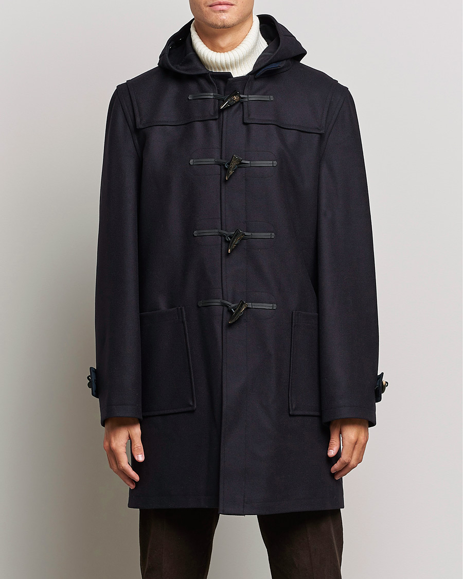 Gloverall Morris Duffle Coat Black Royal Stewart bei Care of Carl