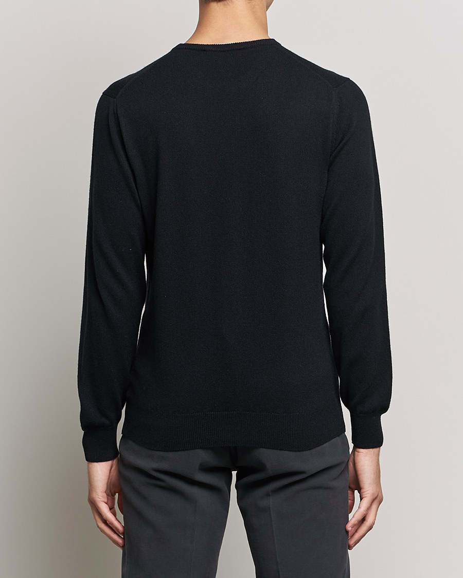Herren | Pullover | Piacenza Cashmere | Cashmere Crew Neck Sweater Black