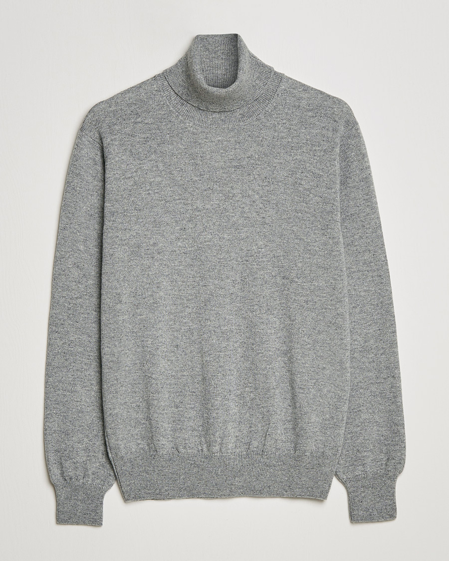 Herren | Pullover | Piacenza Cashmere | Cashmere Rollneck Sweater Light Grey