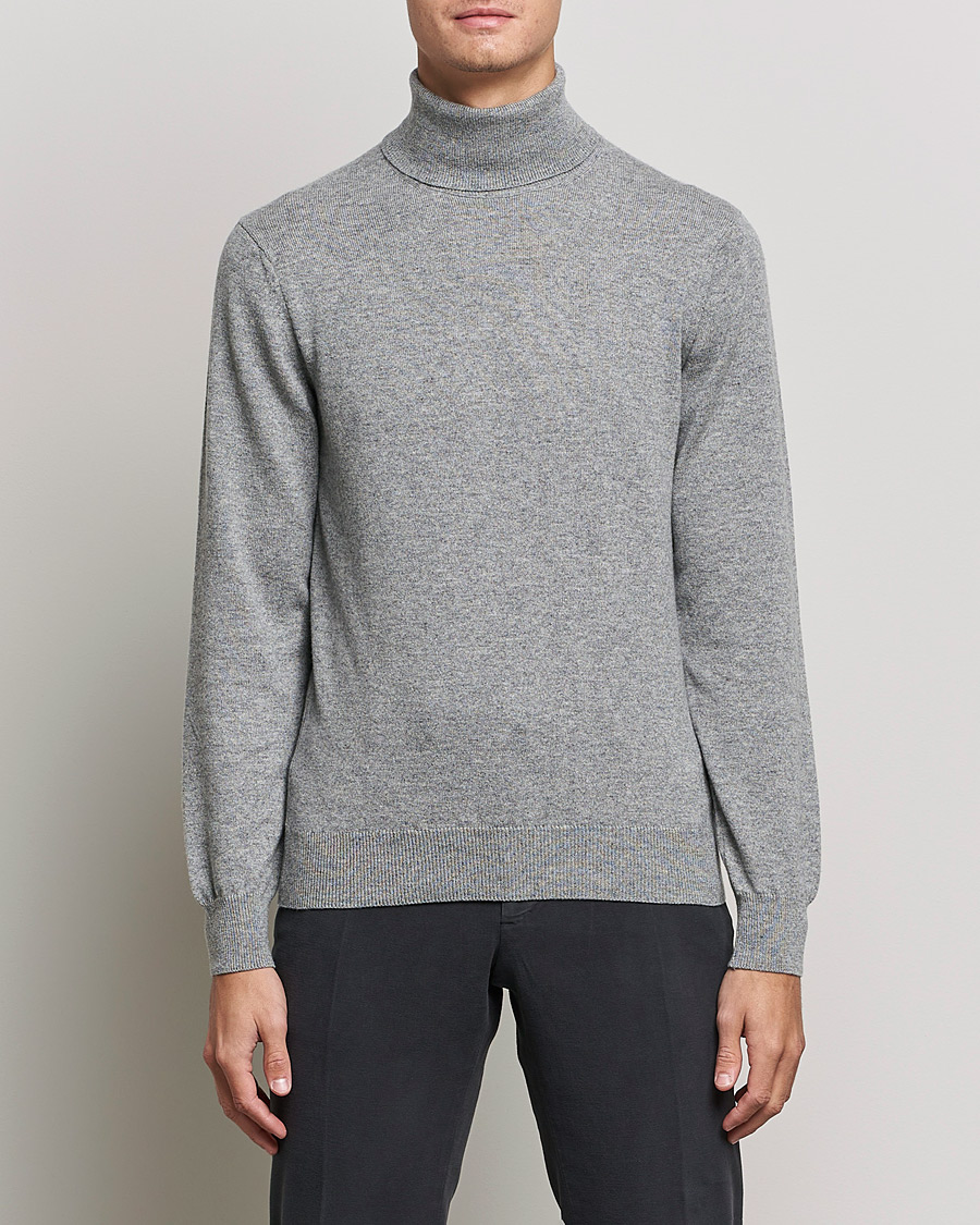 Herr |  | Piacenza Cashmere | Cashmere Rollneck Sweater Light Grey