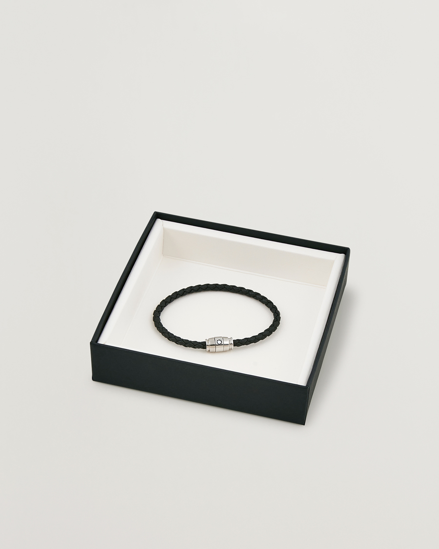 Herren | Schmuck | Montblanc | Bracelet Steel 3 Rings Leather Black