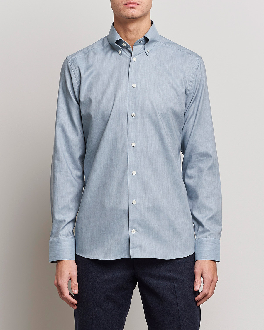 Herren |  | Eton | Wrinkle Free Button Down Oxford Shirt Light Blue 