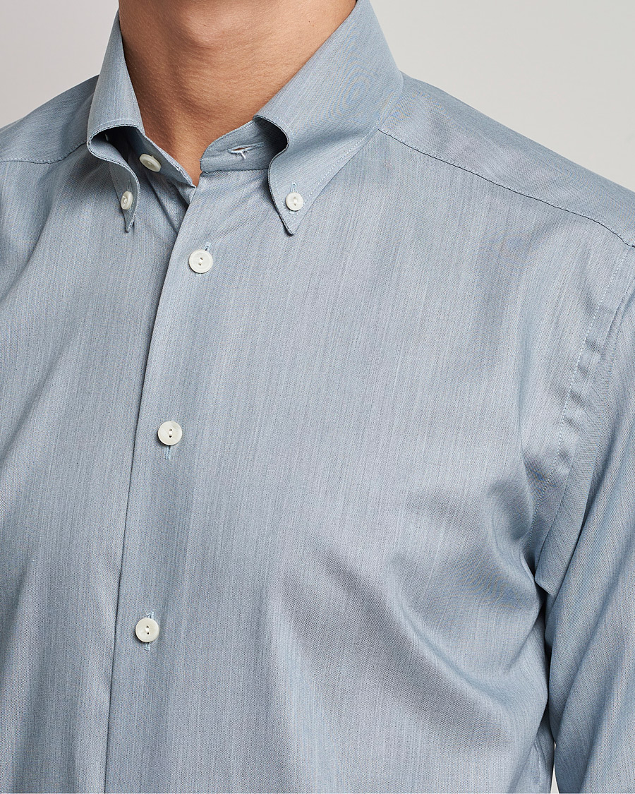 Herren | Hemden | Eton | Wrinkle Free Button Down Oxford Shirt Light Blue