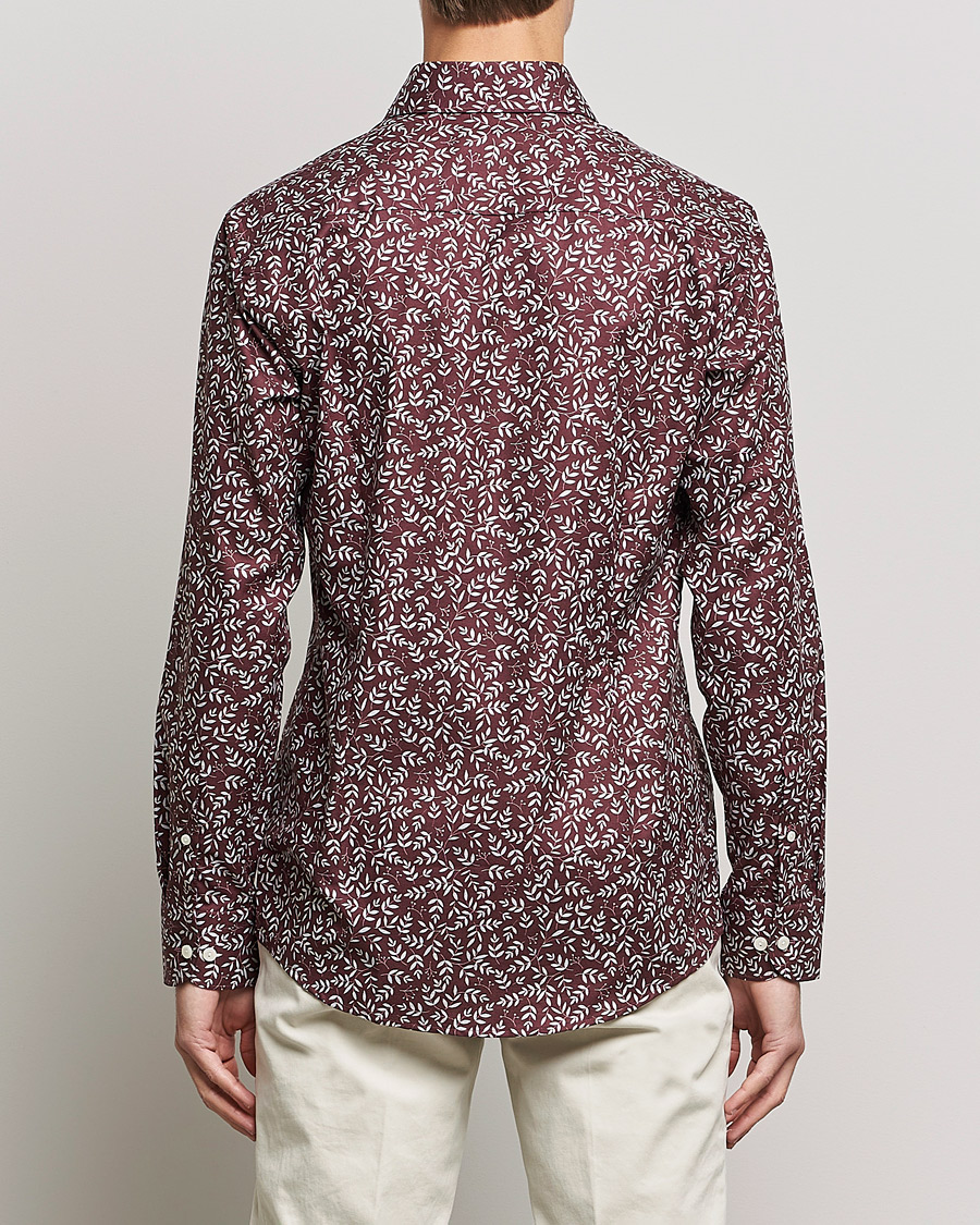 Herren | Hemden | Eton | Twill Melange Shirt Red Floral