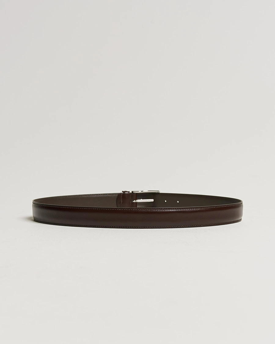 Herren |  | Anderson's | Leather Suit Belt 3 cm Dark Brown