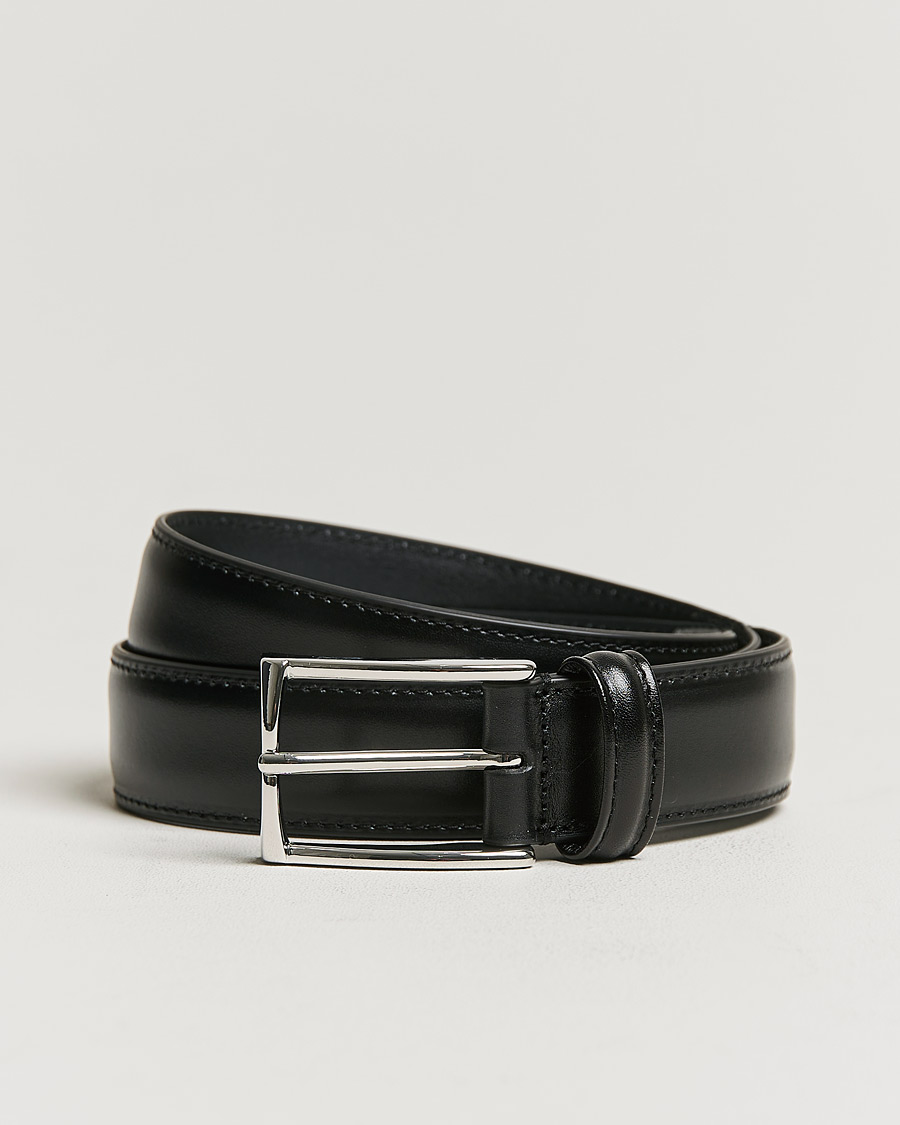Herren | | Anderson's | Leather Suit Belt 3 cm Black