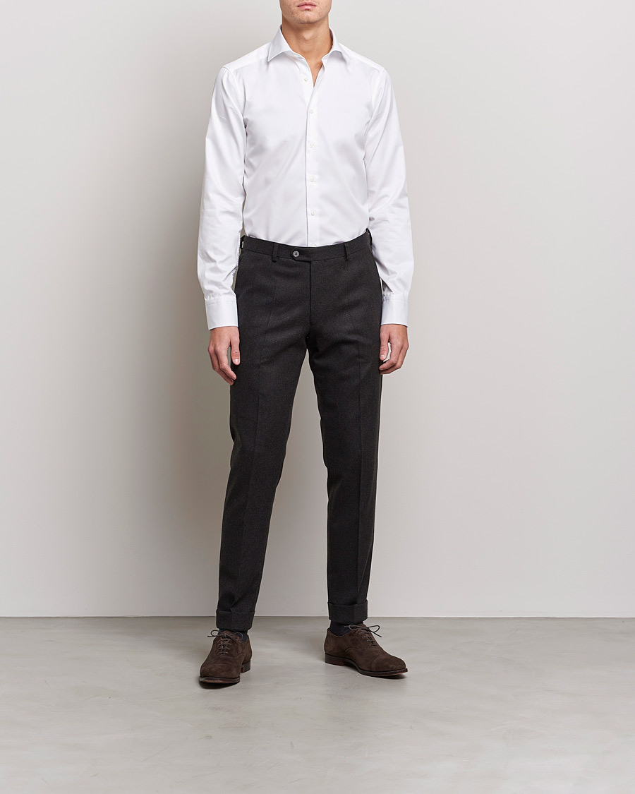 Herren | Hemden | Stenströms | Superslim Plain Shirt White