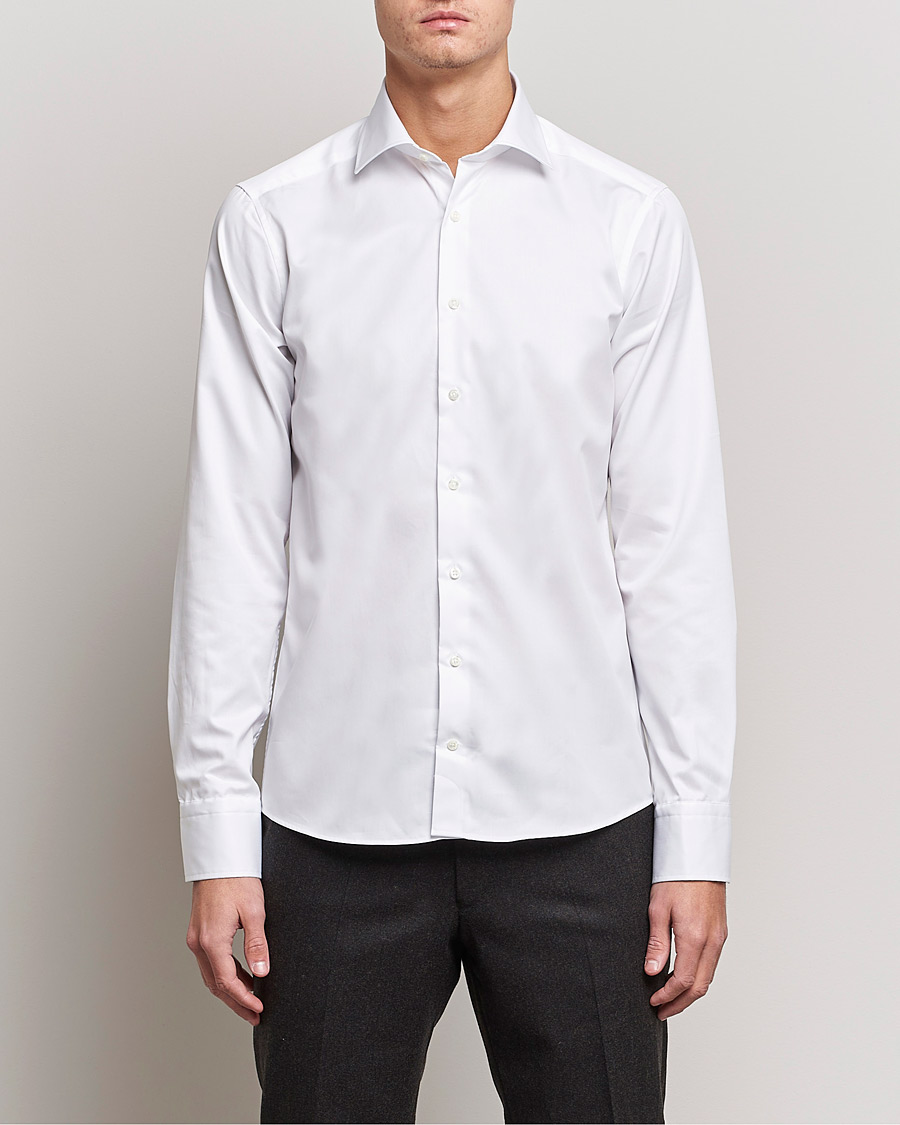Herren | Hemden | Stenströms | Superslim Plain Shirt White