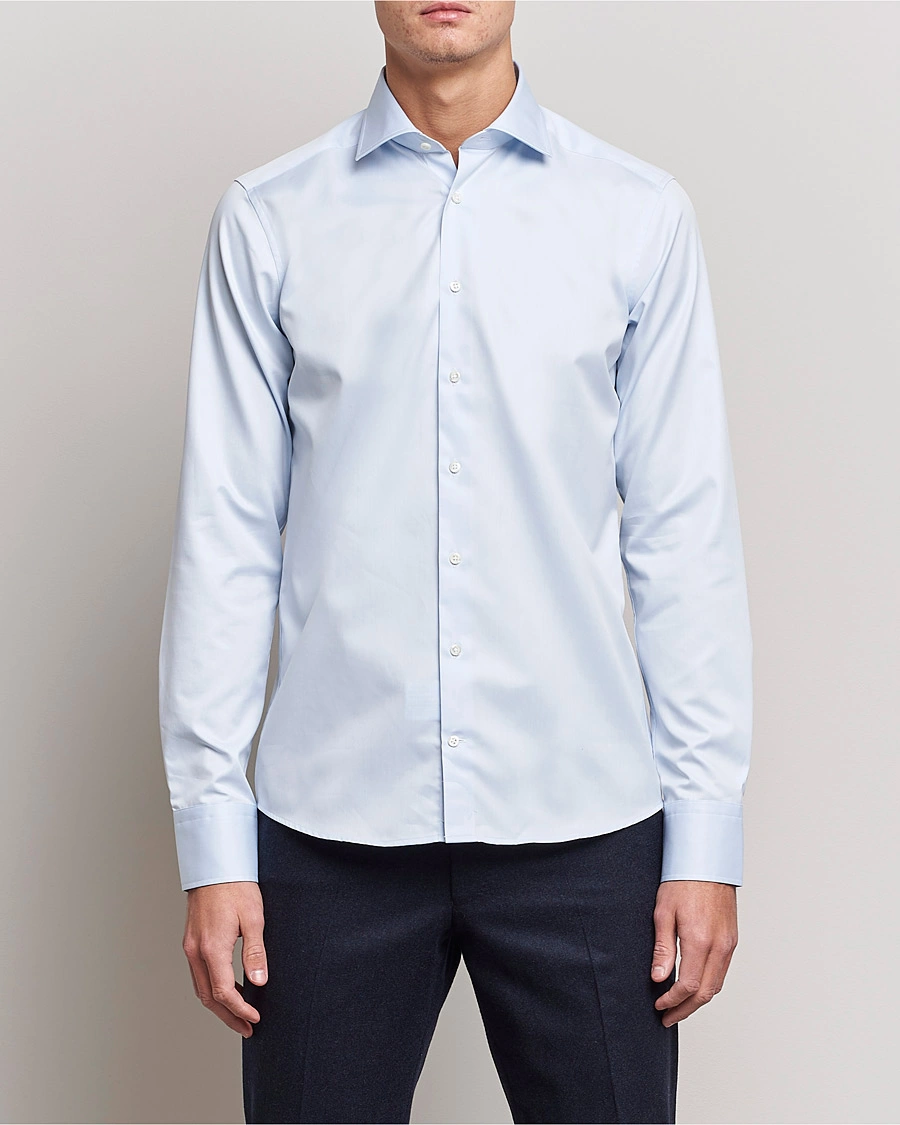 Herren |  | Stenströms | Superslim Plain Shirt Blue