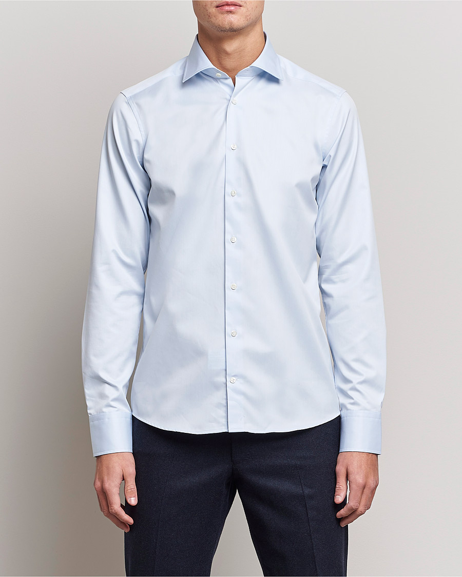 Herren | Hemden | Stenströms | Superslim Plain Shirt Blue