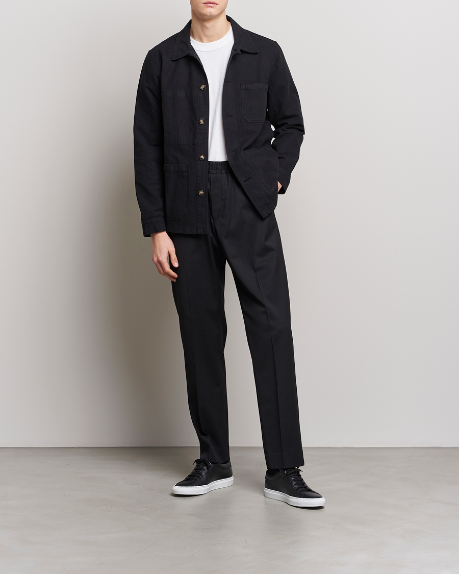 Herren | Hemden | A Day's March | Original Herringbone Overshirt Black