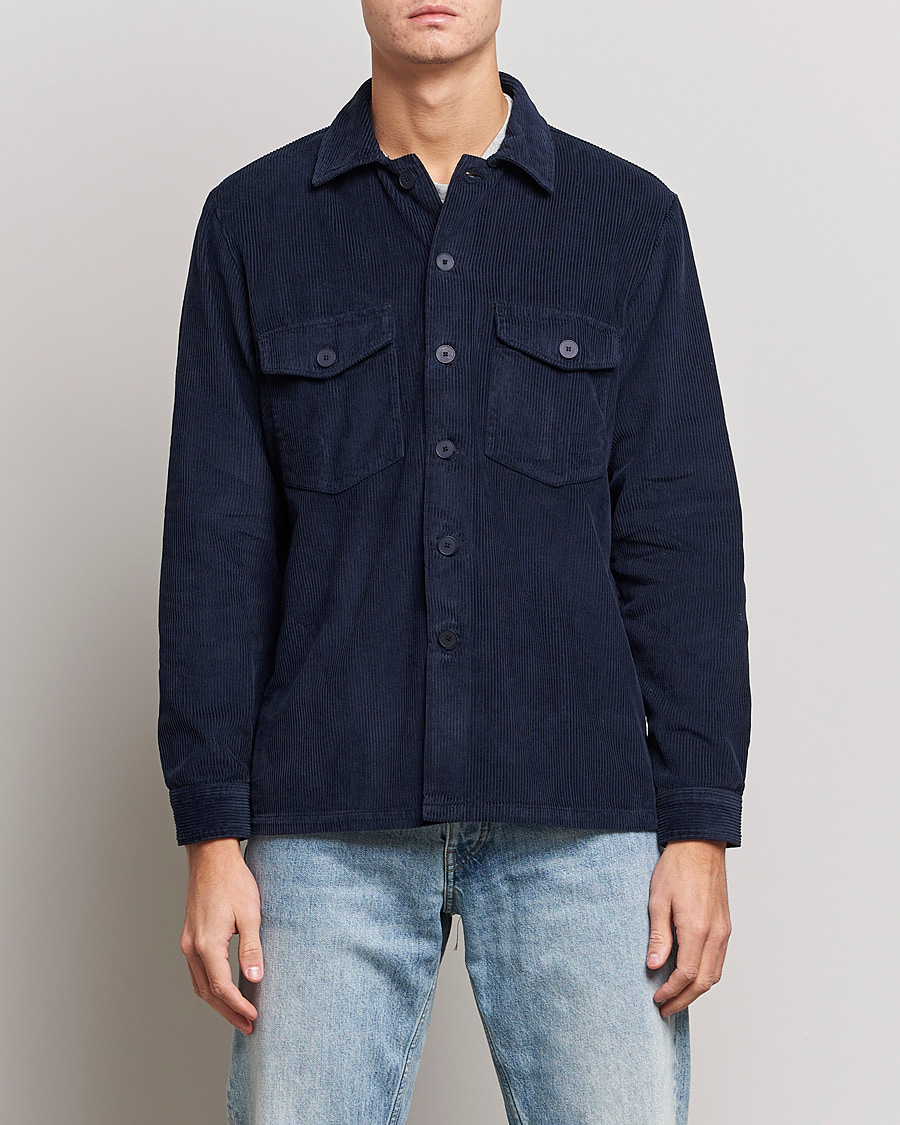 Herren |  | A Day's March | Carey Cord Overshirts Navy