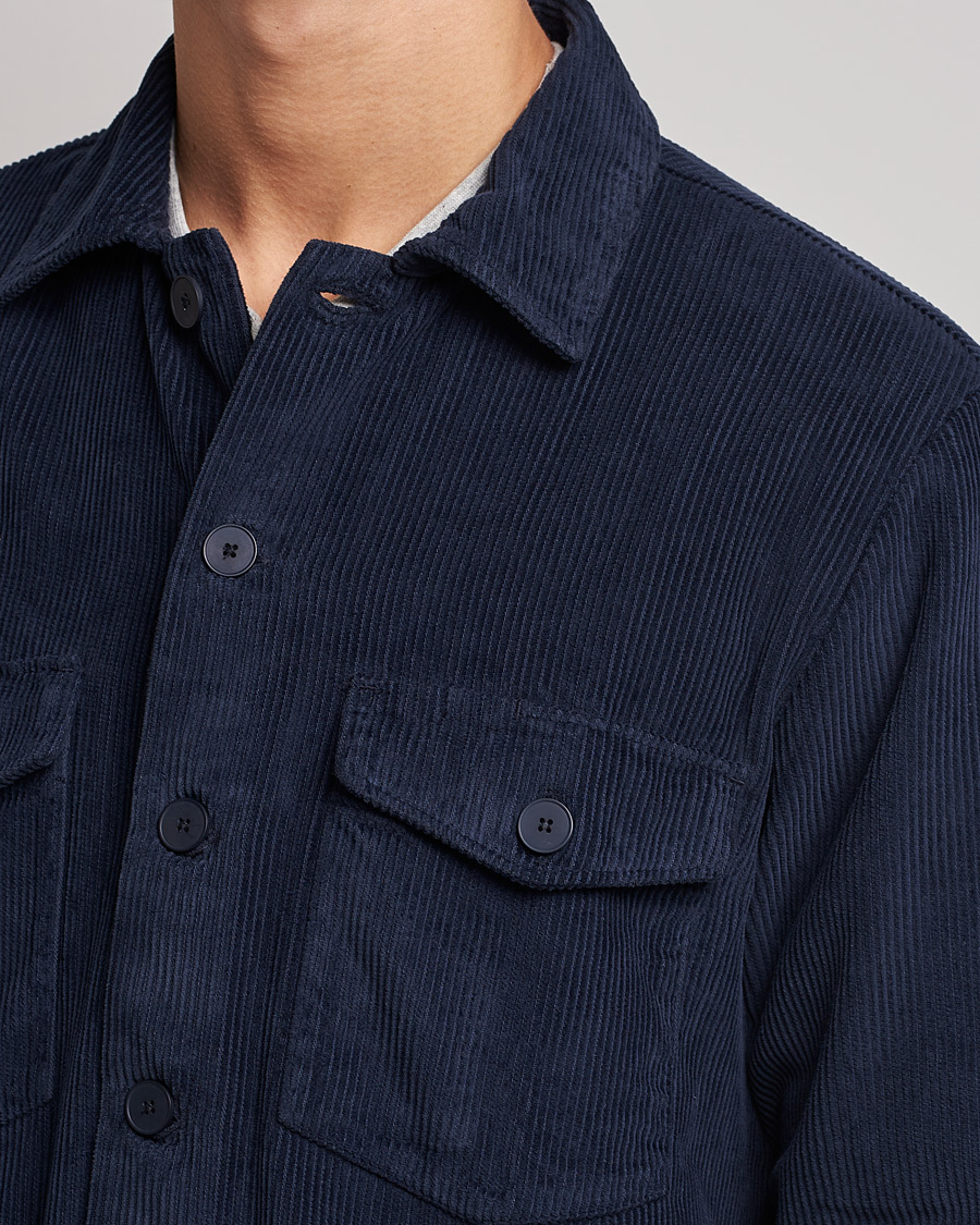 Herren | Hemden | A Day's March | Carey Cord Overshirts Navy