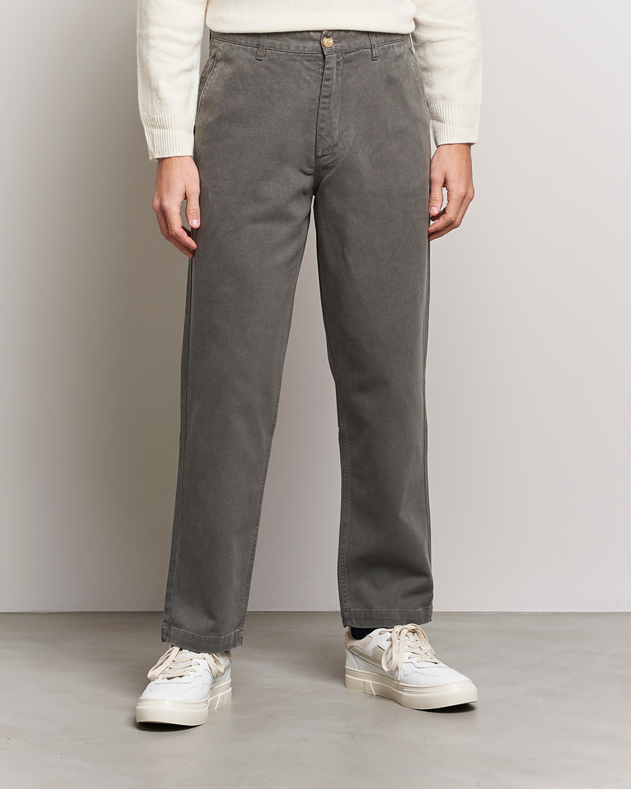 Herren | Stoffhosen | A Day's March | Redwood Cotton/Tencel Trousers Olive