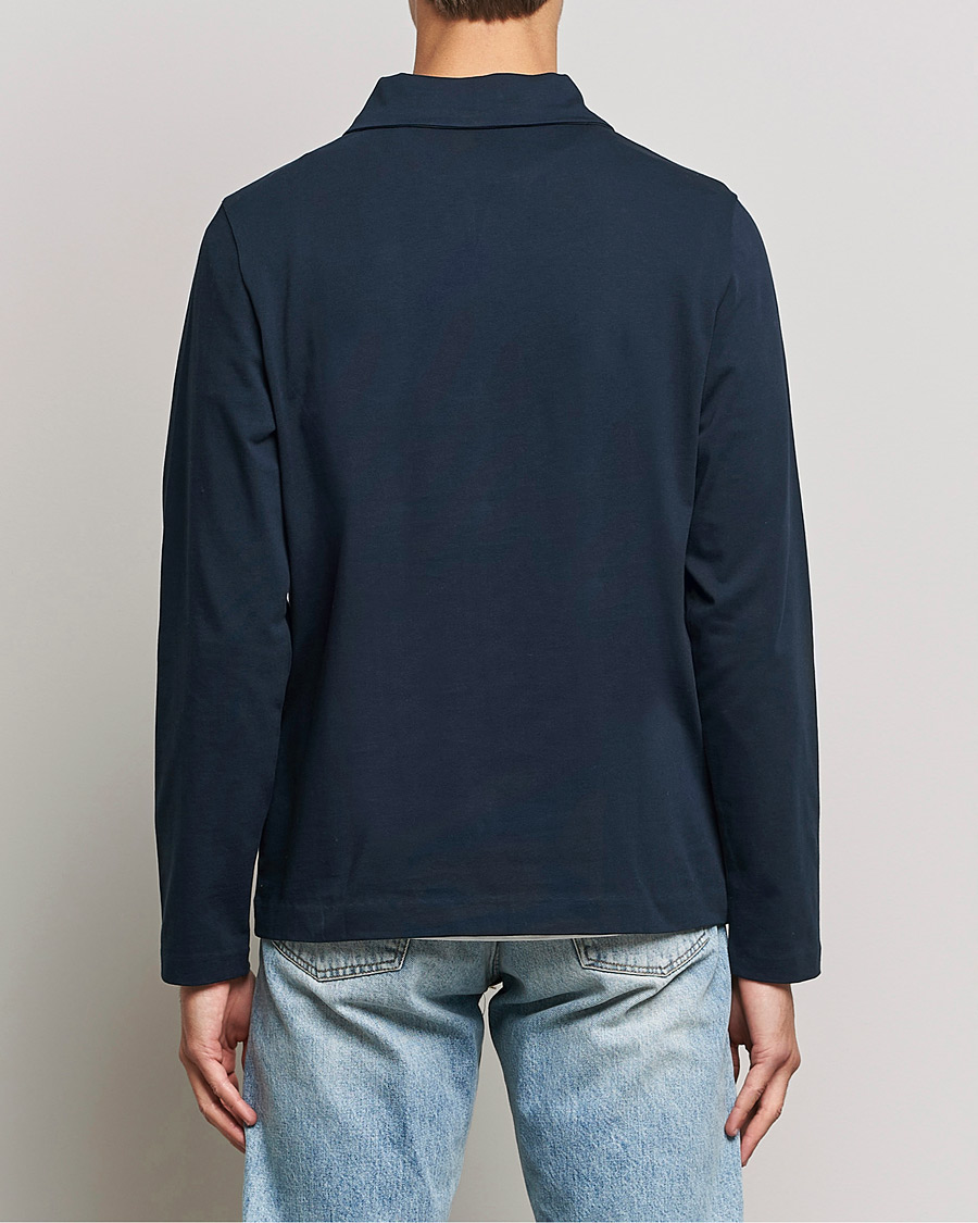 Herren | Poloshirt | A Day's March | Branford Long Sleeve Jersey Polo Navy