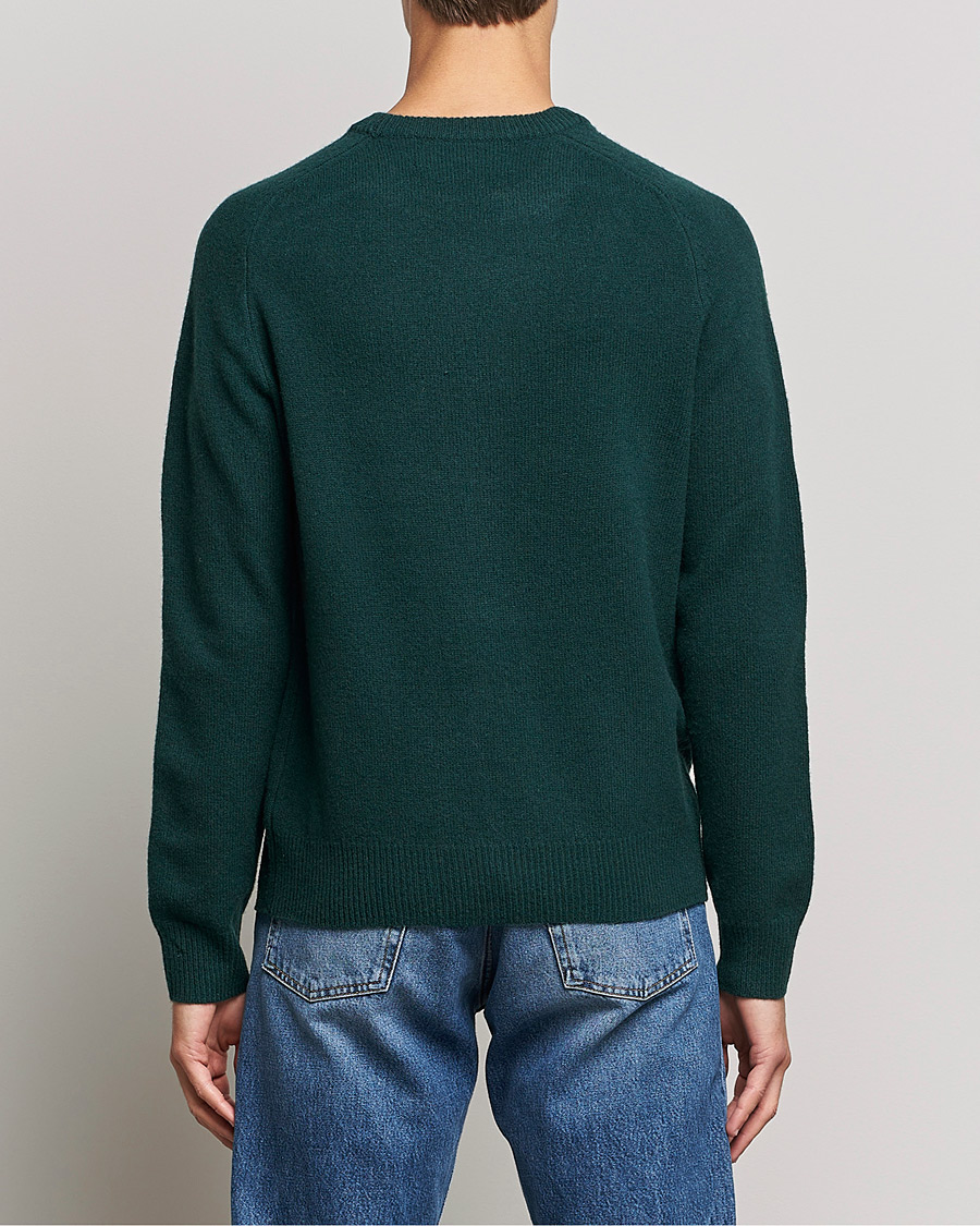 Herren | Pullover | A Day's March | Brodick Lambswool Sweater Bottle Green