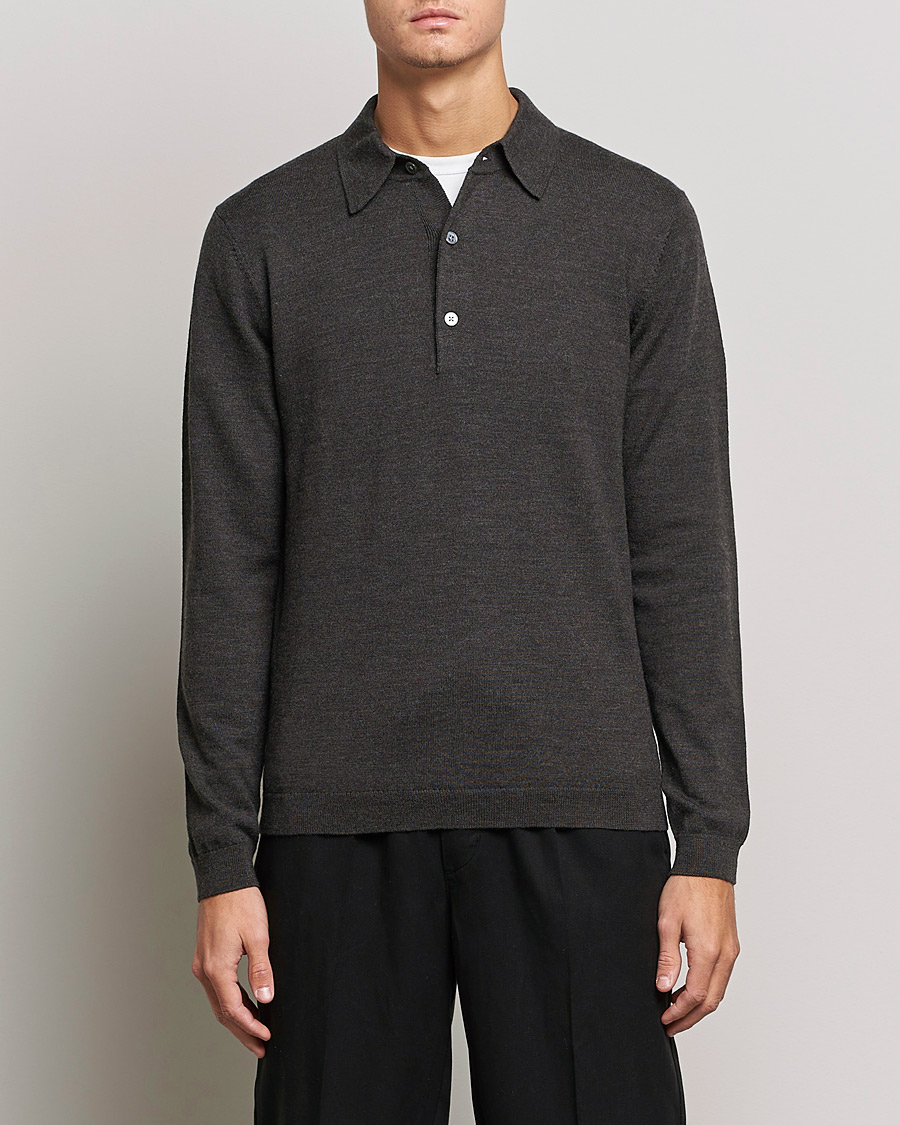 Herren | A Day's March | A Day's March | Ambroz Merino Polo Java Brown