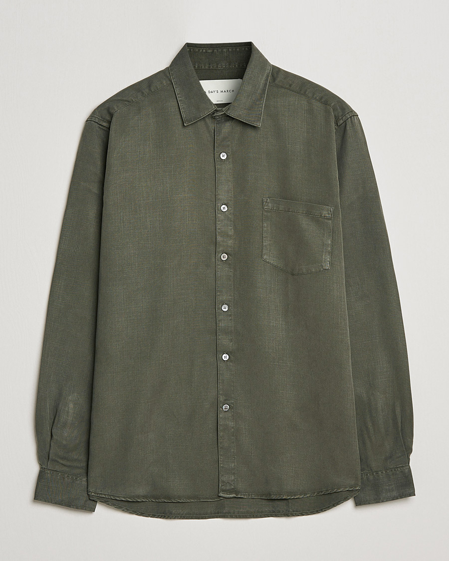 Herren | Hemden | A Day's March | Daintree Tencel Shirt Olive