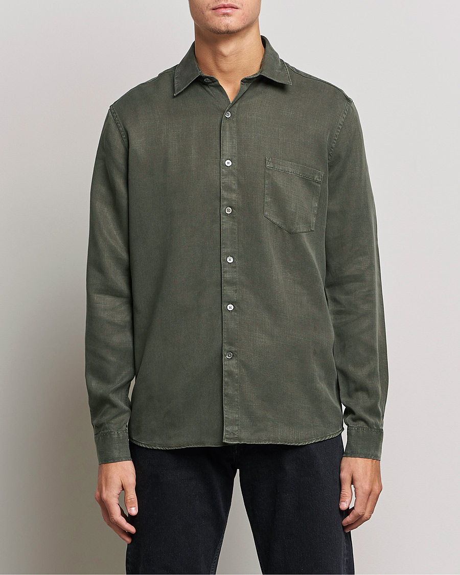 Herren | Freizeithemden | A Day's March | Daintree Tencel Shirt Olive