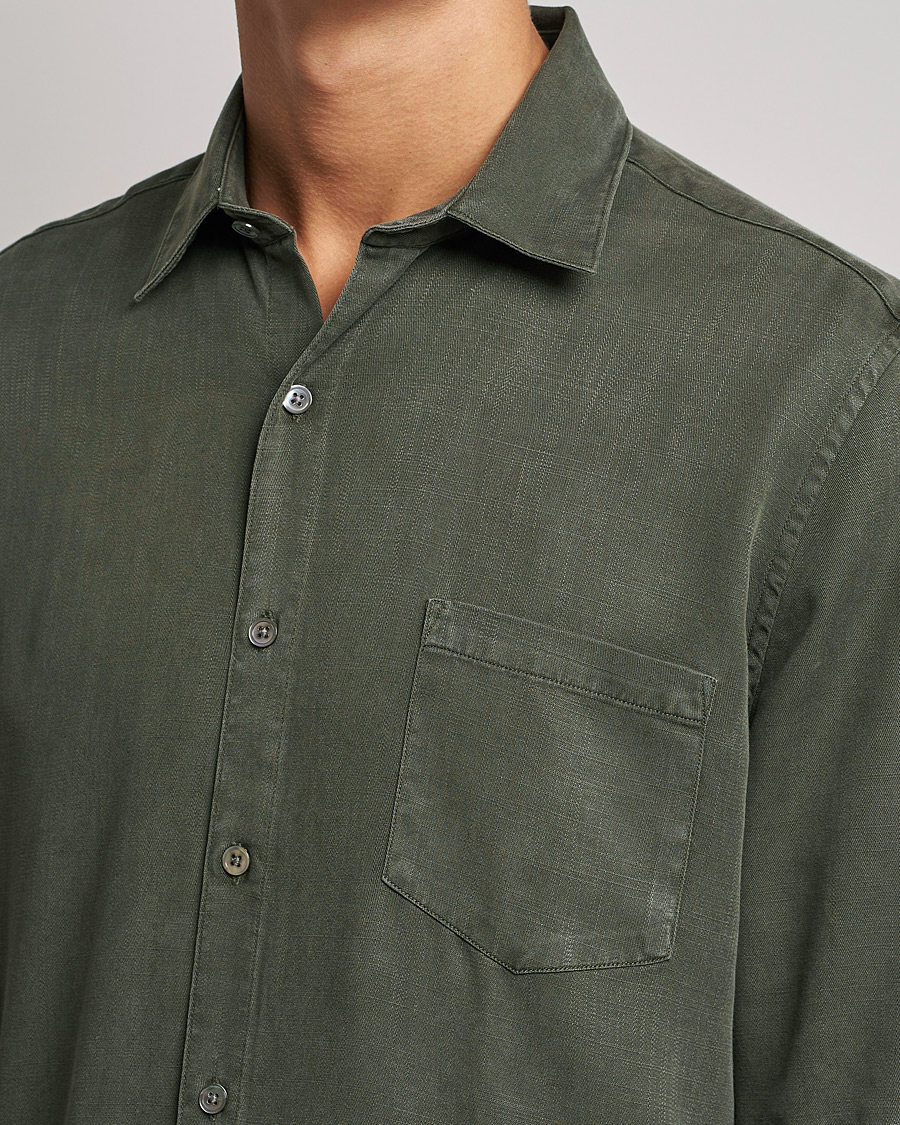 Herren | Hemden | A Day's March | Daintree Tencel Shirt Olive