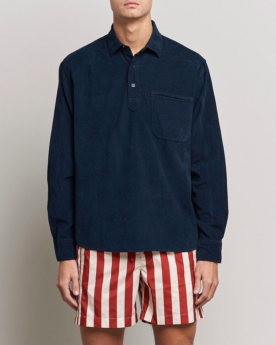 Herren |  | Orlebar Brown | Shanklin Cord Popover Shirt Midnight Navy