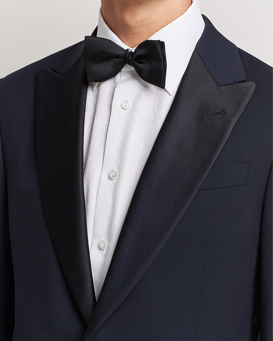 Men | Bow Ties | Stenströms | Pre-Tied Silk Bow Tie Black