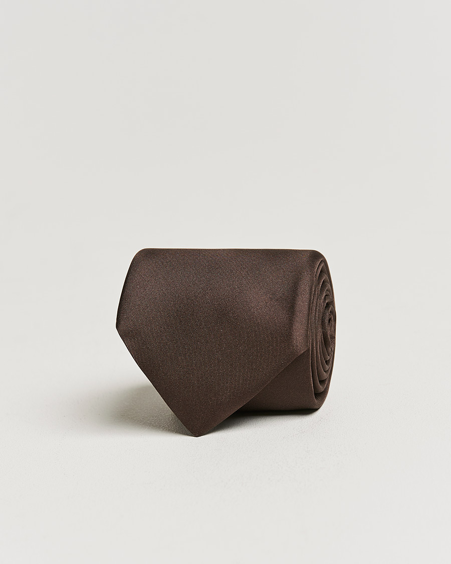 Herren | Krawatten | Stenströms | Silk Tie Brown