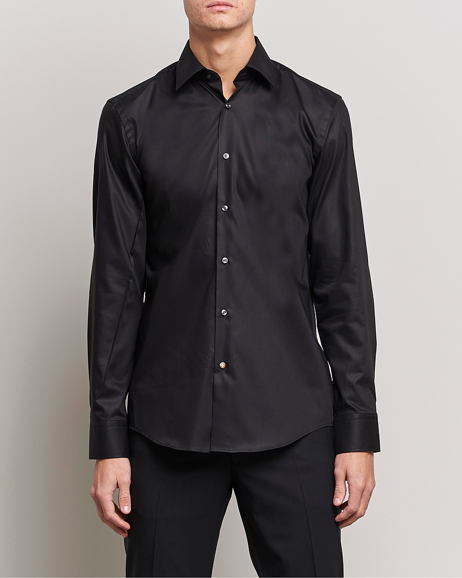 Herren | Businesshemden | BOSS BLACK | Hank Slim Fit Shirt Black