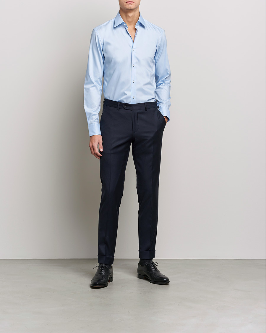 Herren | Cocktail | BOSS BLACK | Hank Slim Fit Shirt Light Blue