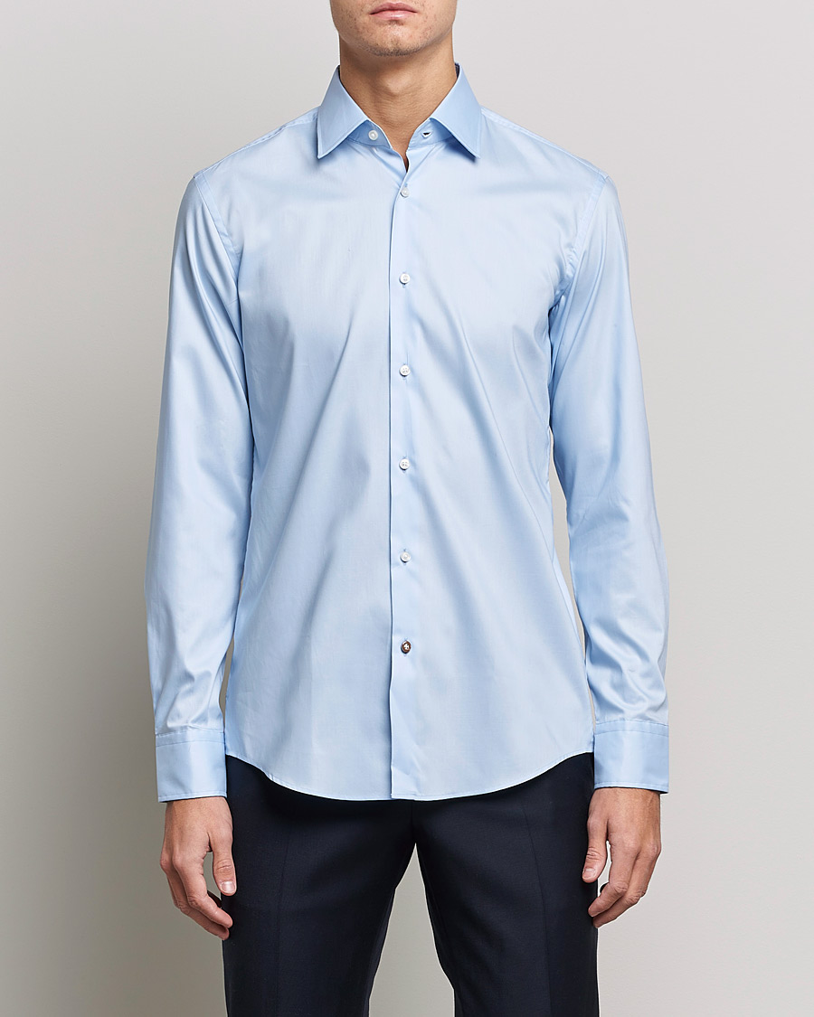 Herren | Businesshemden | BOSS BLACK | Hank Slim Fit Shirt Light Blue