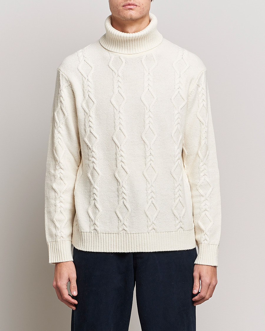 Herren | Pullover | Samsøe Samsøe | Samsøe & Samsøe Mas Wool Turtleneck Whisper White