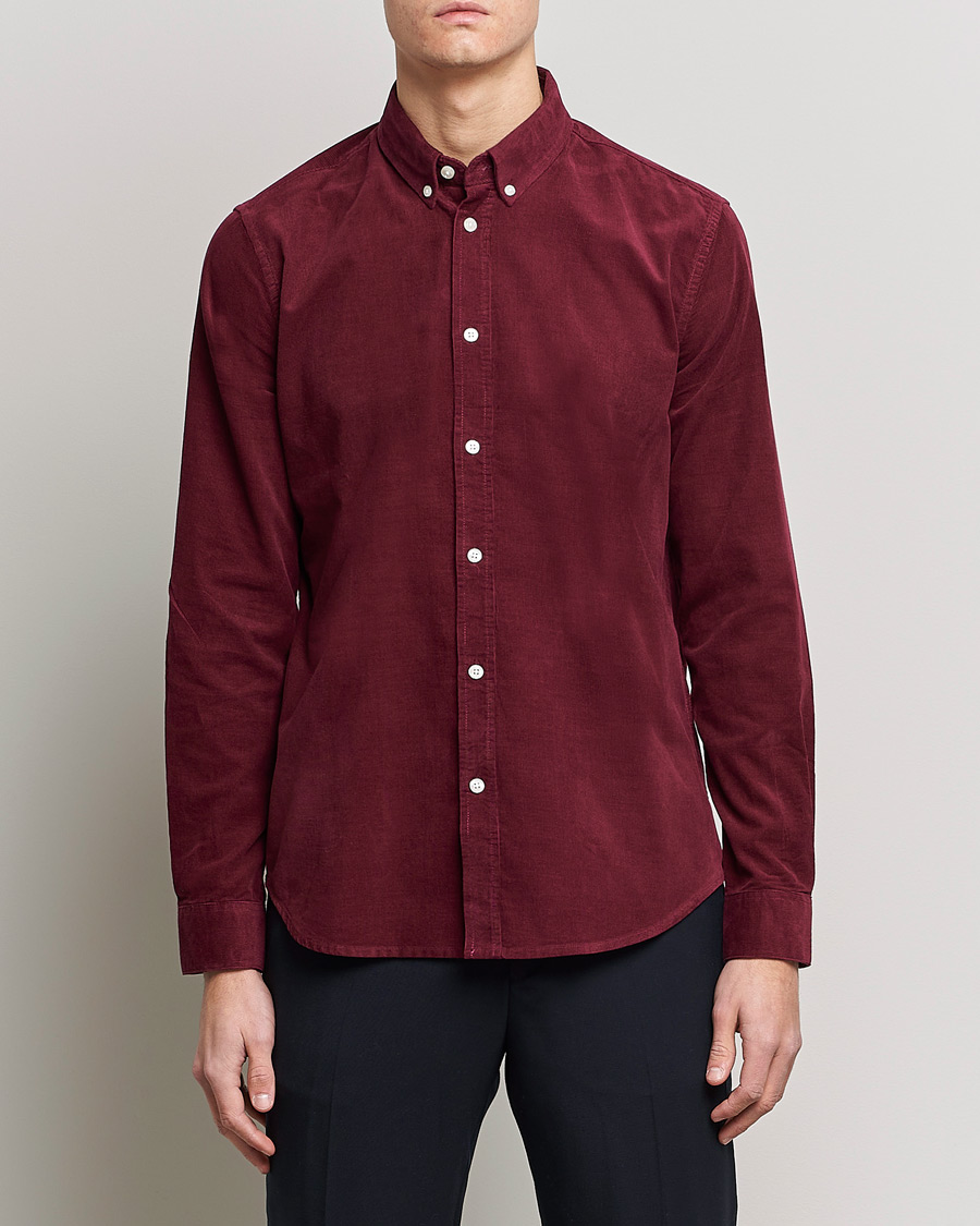 Herren | Cordhemden | Samsøe & Samsøe | Liam Organic Cotton Corduroy Shirt Windsor Wine