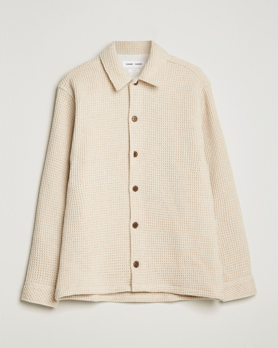 Herren | Hemden | Samsøe Samsøe | Samsøe & Samsøe Castor Recycled Wool Overshirt Natural