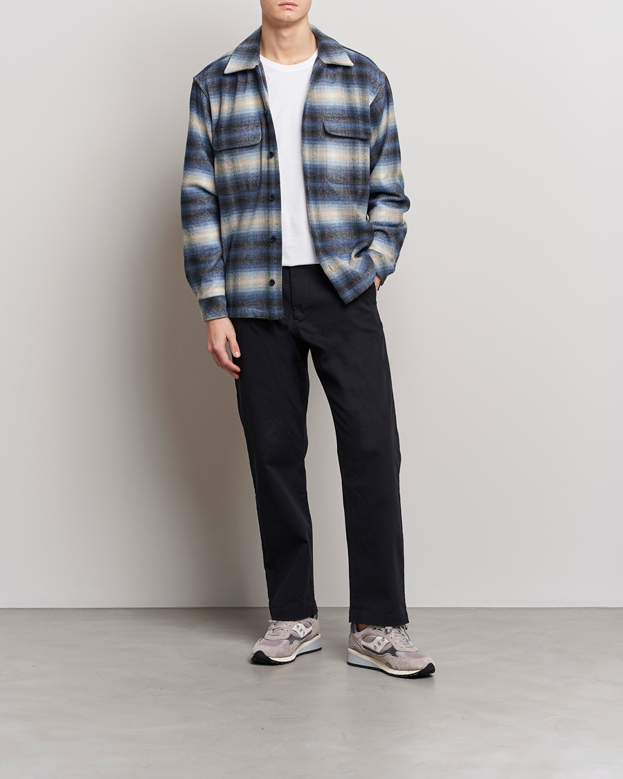 Herren | Hemden | Samsøe Samsøe | Samsøe & Samsøe Castor Recycled Overshirt Blue Checked