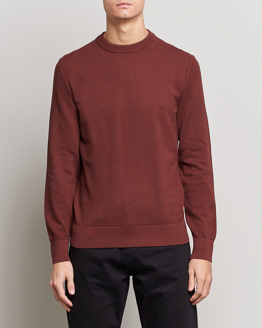 Herren |  | BOSS BLACK | Ecaio Knitted Structured Sweater Medium Brown