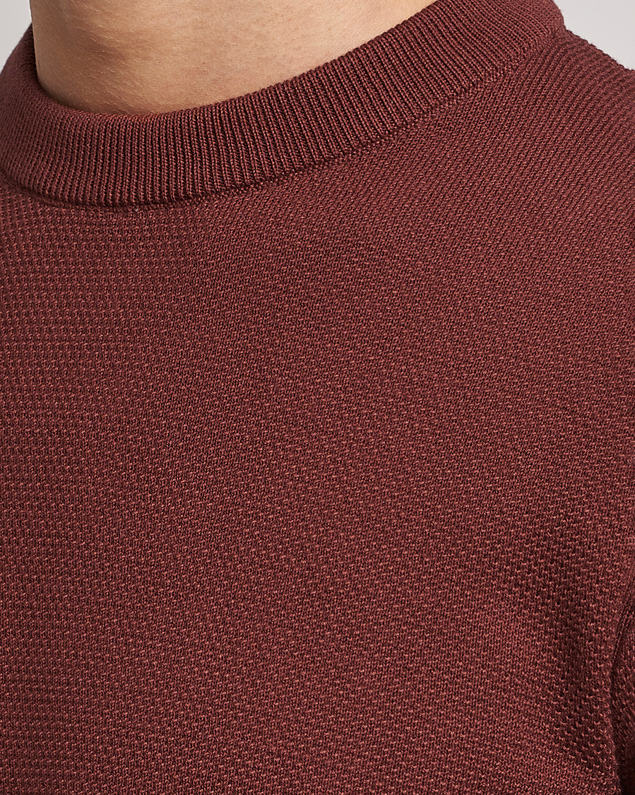 Herren | Pullover | BOSS BLACK | Ecaio Knitted Structured Sweater Medium Brown